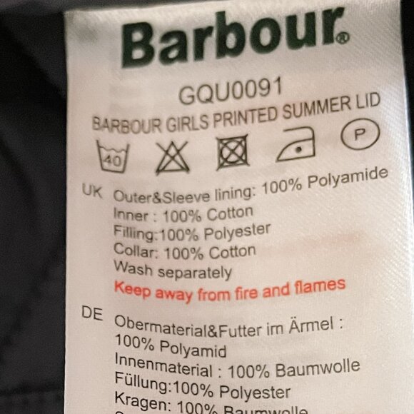 NWT Barbour Girls Printed Summer Liddesdale Jacket - Picture 6 of 11